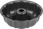 9.5" Non-stick Cake Pan, Heavy Duty Carbon Steel Fluted Tube Round Baking Pan,Buntz Pound Cake Pan Mold,Tube Bakeware,Baking Mold for Jello,Gelatin,Chocoflan,Flan