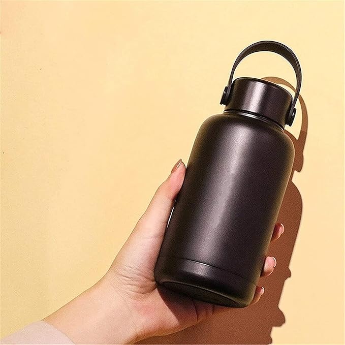 71sWdAjWmWL._AC_SX679_.jpg Black Triple-Layer Insulated Shaker Cup, 400ml Portable Heating Hand Warmer Coffee Cup - Image 1