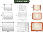Baking Sheet Tray Cooling Rack with Silicone Baking Mat Set, Stainless Steel Cookie Pan For Oven, Set of 9 (3 Sheets + 3 Racks + 3 Mats), Warp Resistant & Heavy Duty & Easy Clean, Red - Image 2